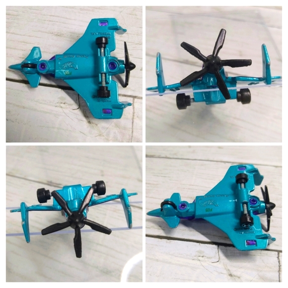 Hot Wheels POISON ARROW F05 Diecast&Plastic 3"l Purple Blue Toy Prop Airplane - Picture 3 of 8